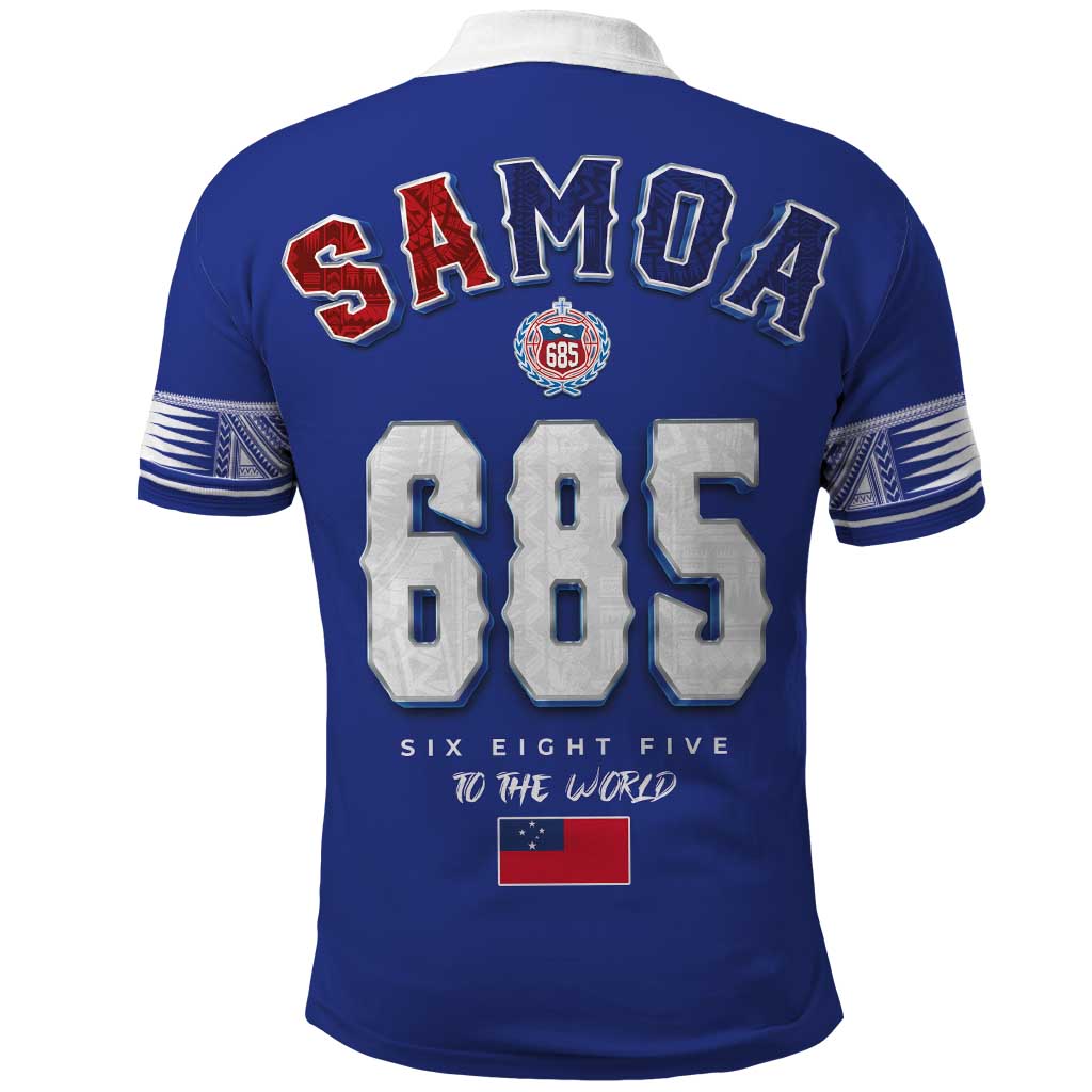 Toa Samoa Rugby Polo Shirt Six Eight Five to The World LT03 - Polynesian Pride