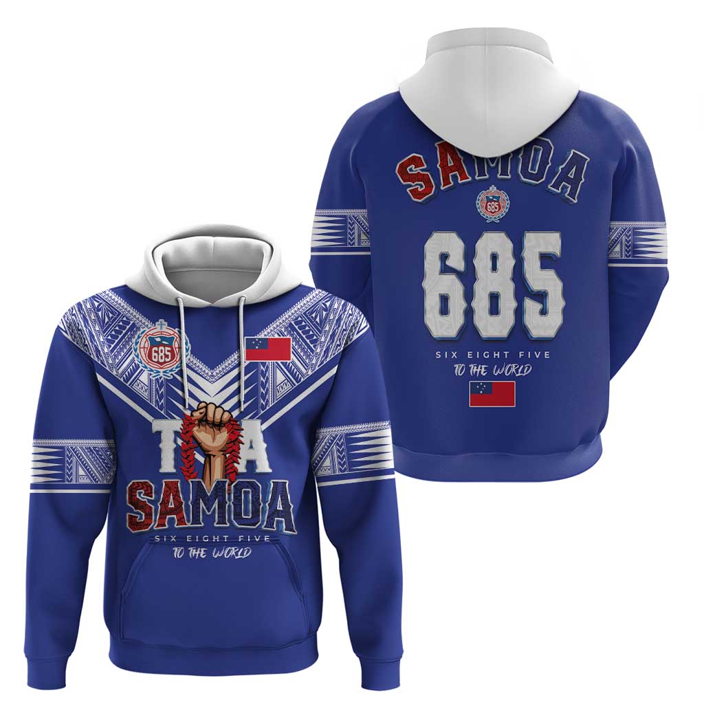 Toa Samoa Rugby Zip Hoodie Six Eight Five to The World