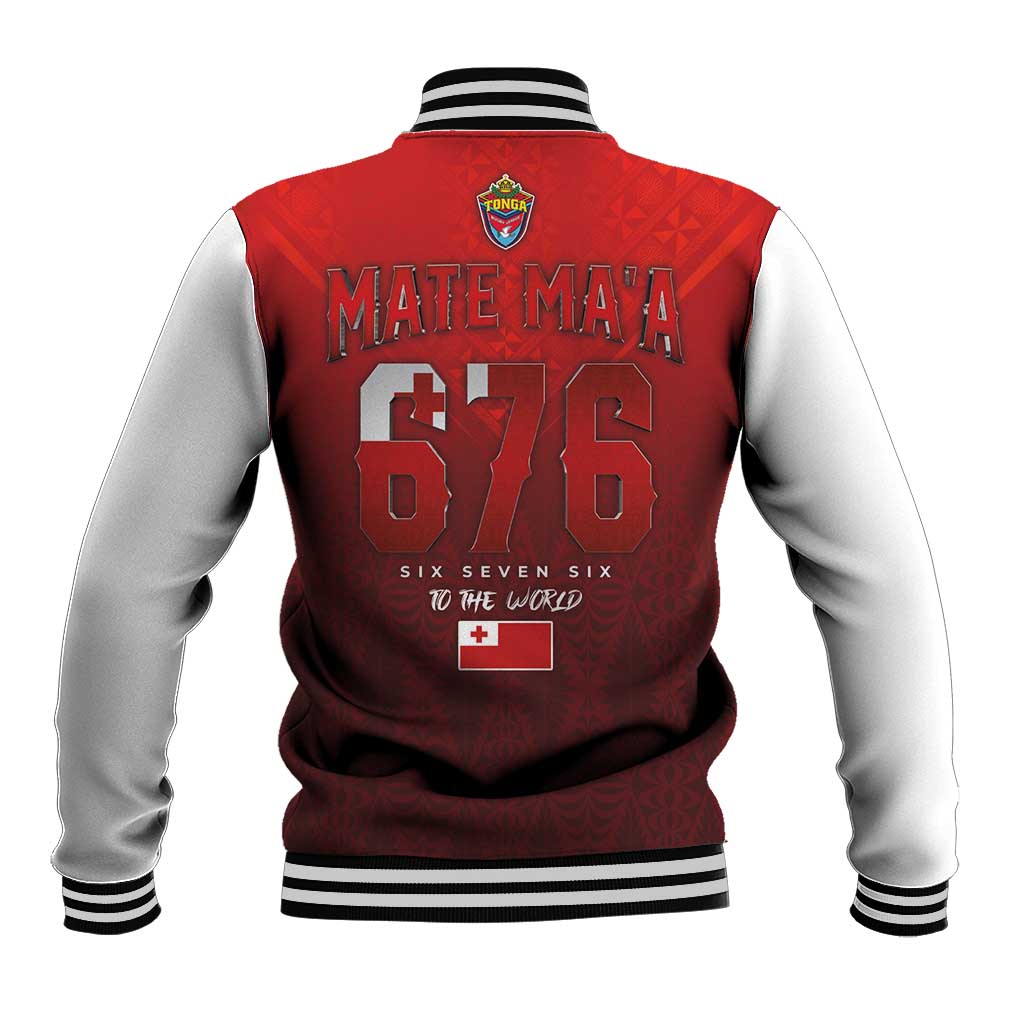 Mate Ma'a Tonga Rugby Baseball Jacket Six Seven Six to The World LT03 - Polynesian Pride