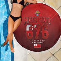Mate Ma'a Tonga Rugby Beach Blanket Six Seven Six to The World LT03 - Polynesian Pride