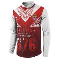 Mate Ma'a Tonga Rugby Button Sweatshirt Six Seven Six to The World LT03 - Polynesian Pride
