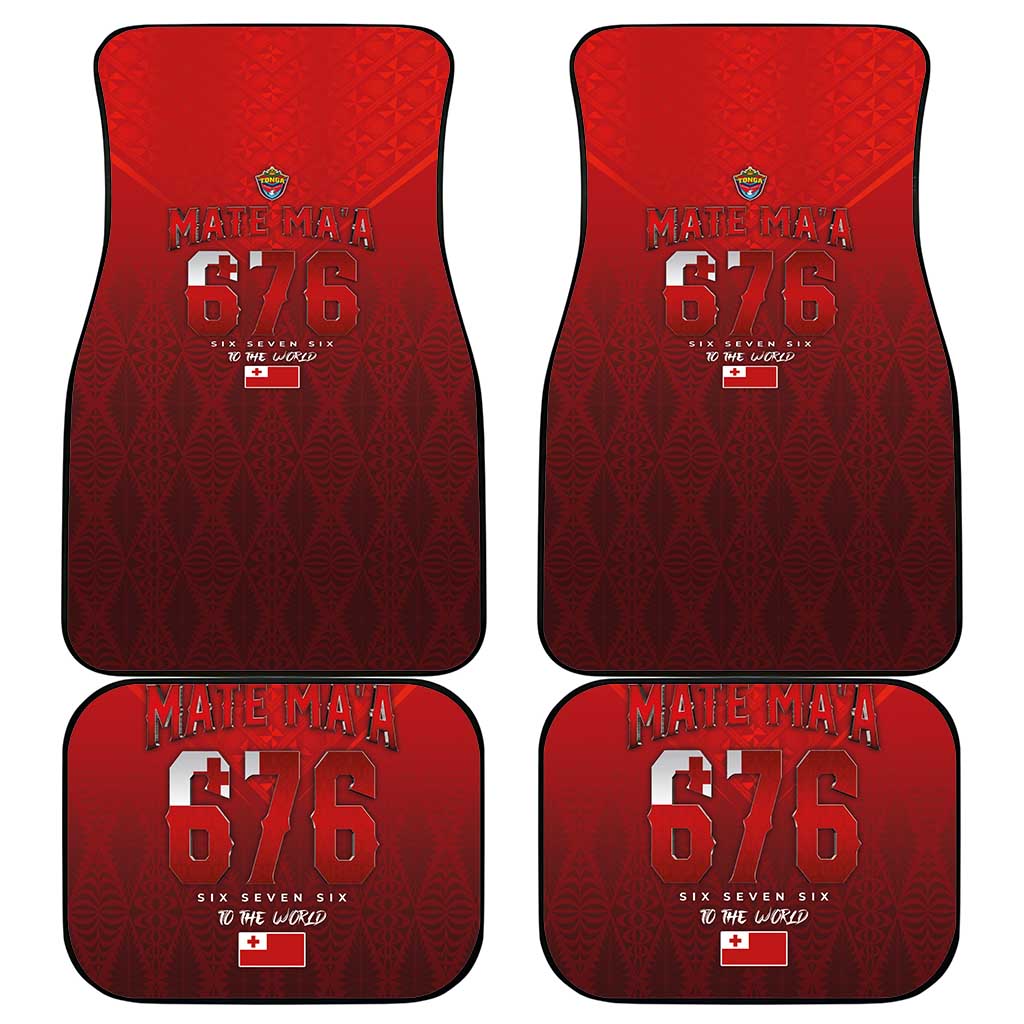 Mate Ma'a Tonga Rugby Car Mats Six Seven Six to The World LT03 - Polynesian Pride