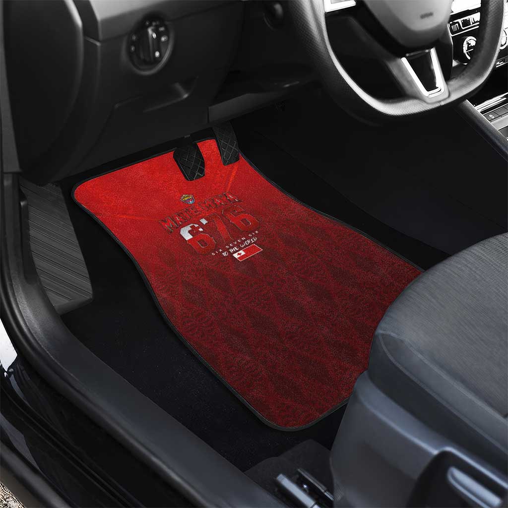 Mate Ma'a Tonga Rugby Car Mats Six Seven Six to The World LT03 - Polynesian Pride