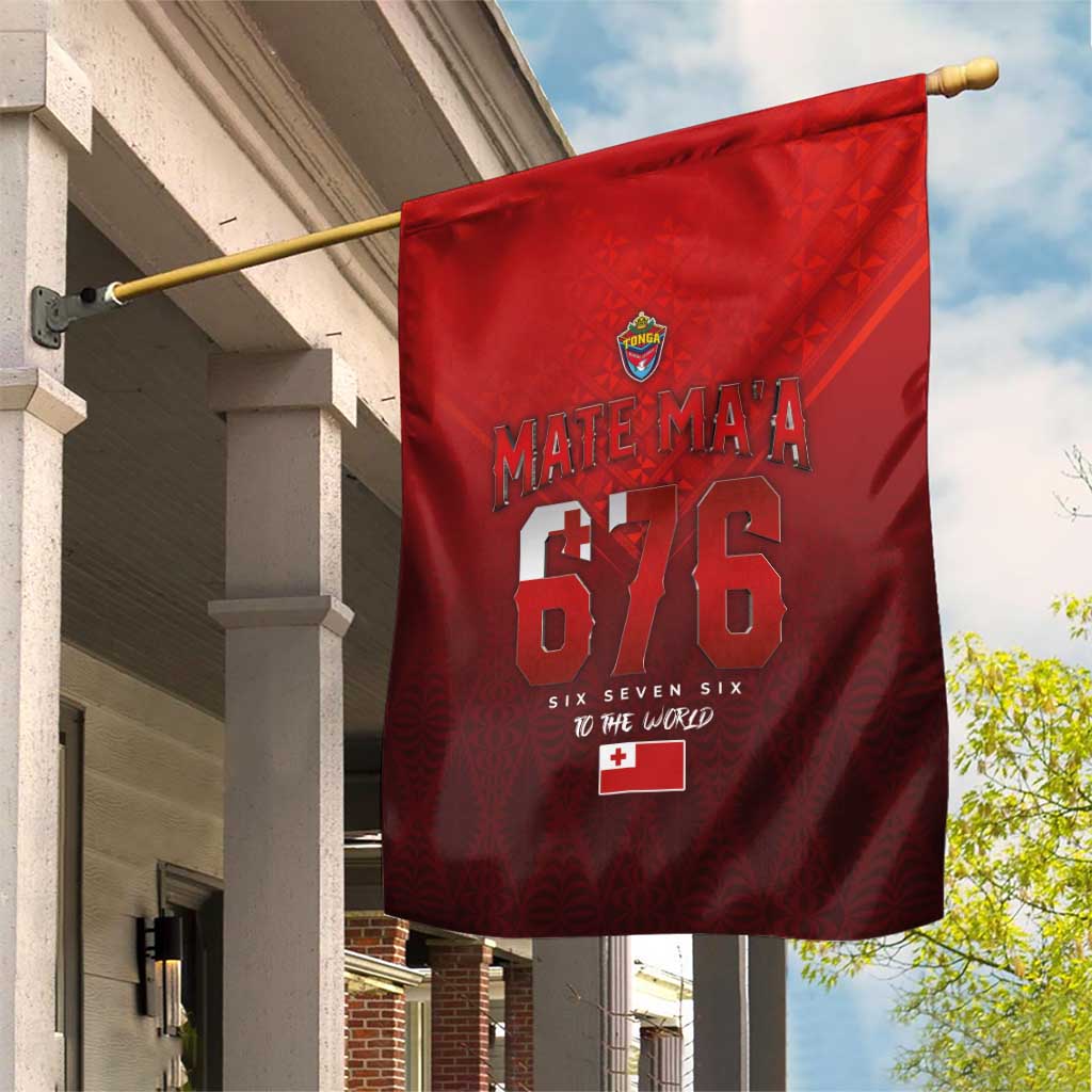 Mate Ma'a Tonga Rugby Garden Flag Six Seven Six to The World LT03 House Flag Red - Polynesian Pride