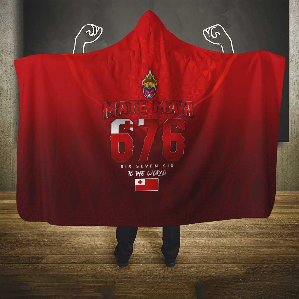 Mate Ma'a Tonga Rugby Hooded Blanket Six Seven Six to The World LT03 - Polynesian Pride