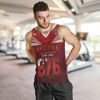 Mate Ma'a Tonga Rugby Men Tank Top Six Seven Six to The World LT03 Red - Polynesian Pride