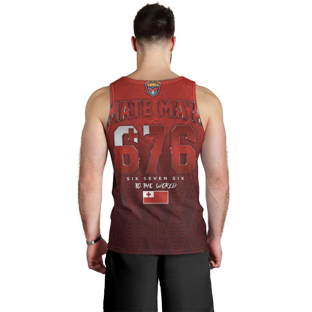 Mate Ma'a Tonga Rugby Men Tank Top Six Seven Six to The World LT03 - Polynesian Pride