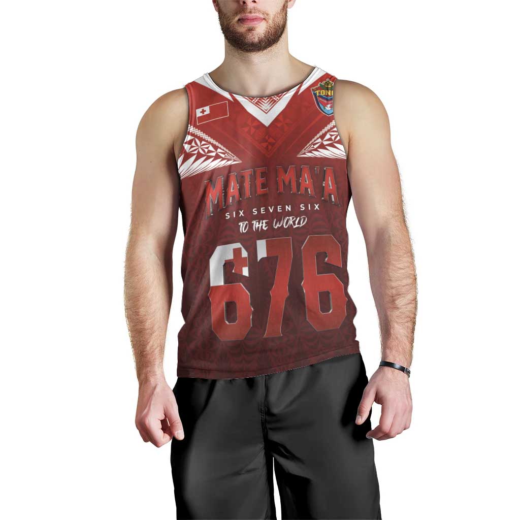 Mate Ma'a Tonga Rugby Men Tank Top Six Seven Six to The World LT03 - Polynesian Pride