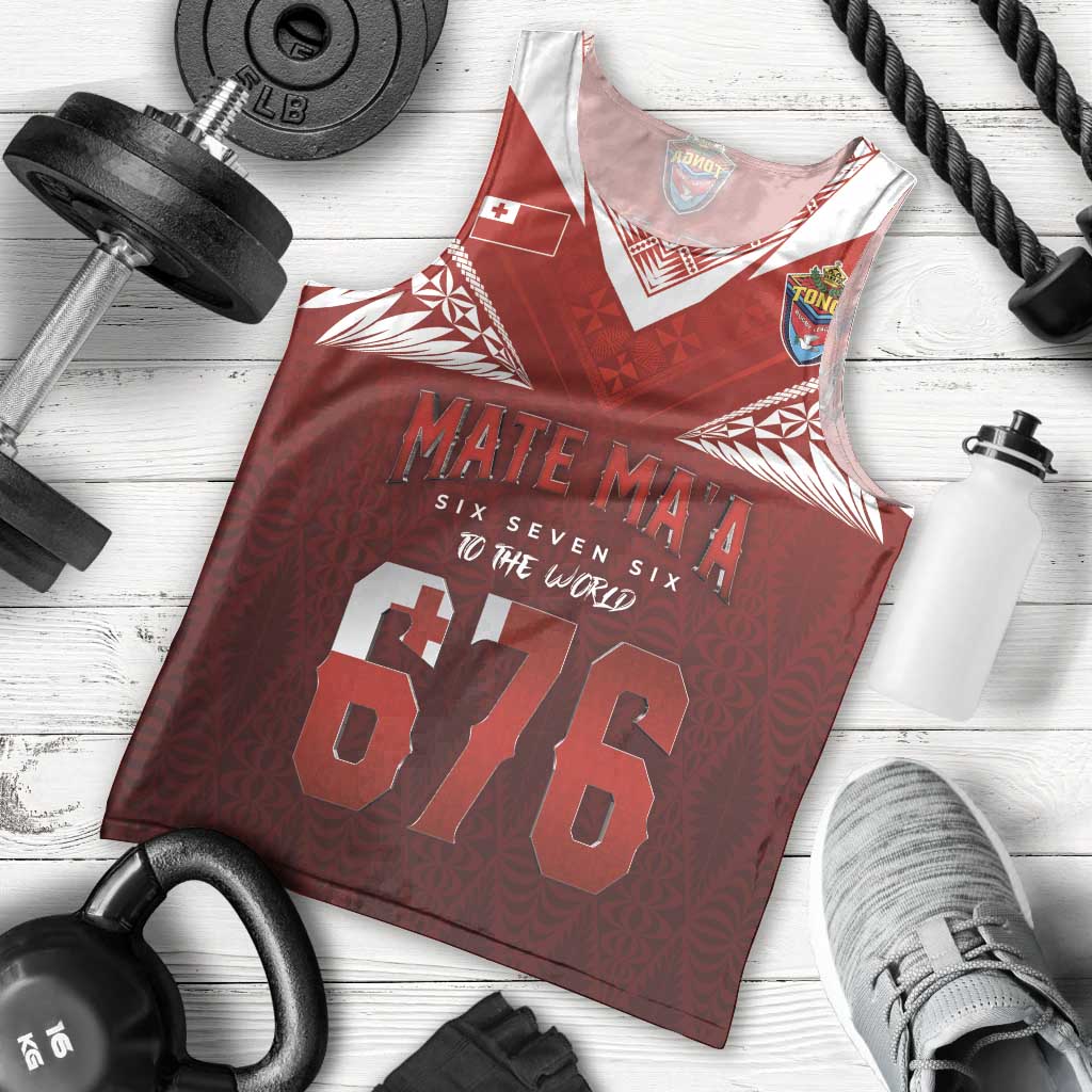 Mate Ma'a Tonga Rugby Men Tank Top Six Seven Six to The World LT03 - Polynesian Pride