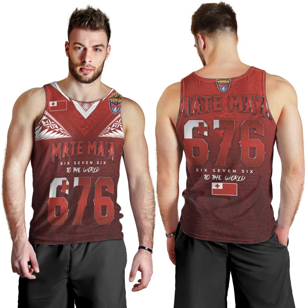 Mate Ma'a Tonga Rugby Men Tank Top Six Seven Six to The World LT03 - Polynesian Pride