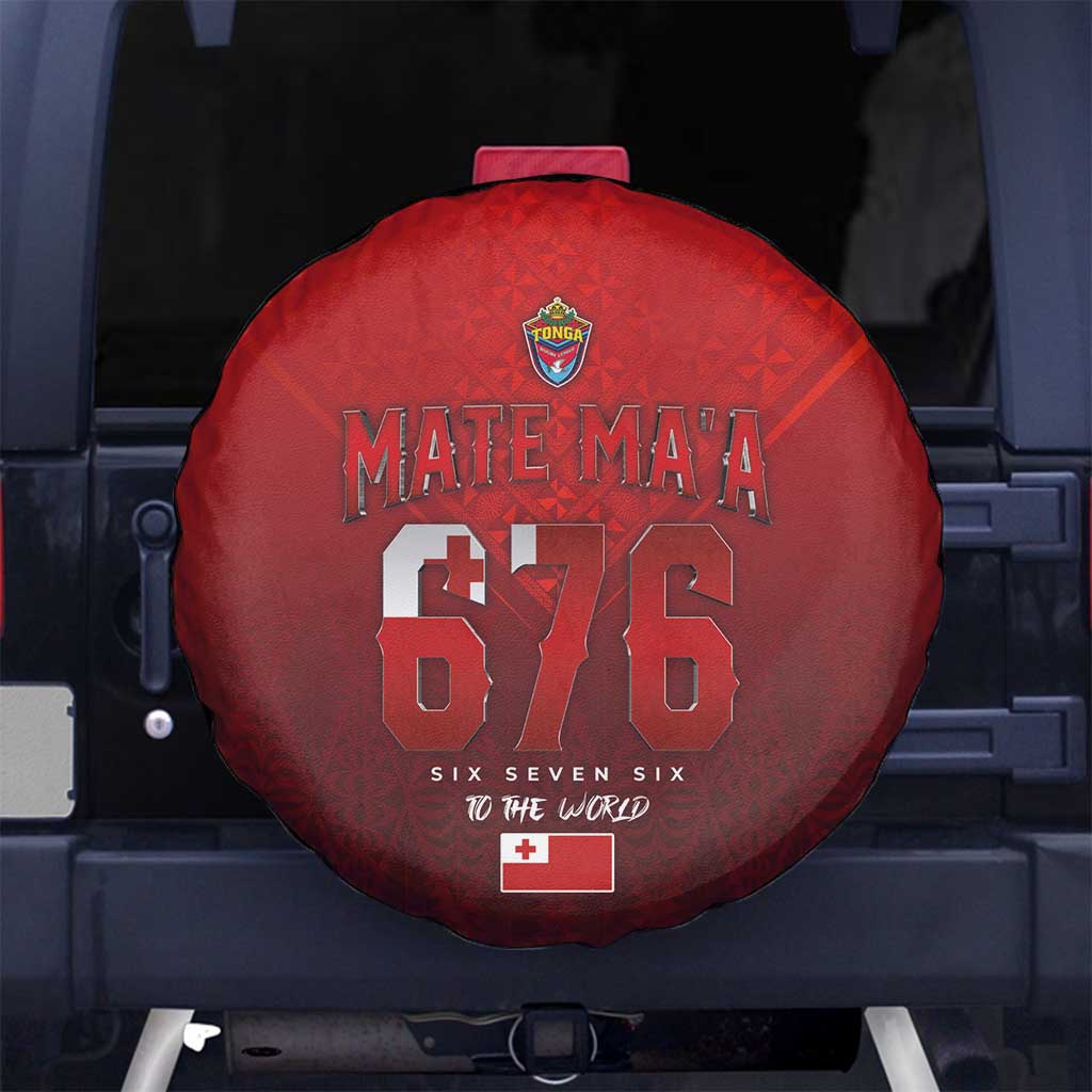 Mate Ma'a Tonga Rugby Spare Tire Cover Six Seven Six to The World LT03 - Polynesian Pride