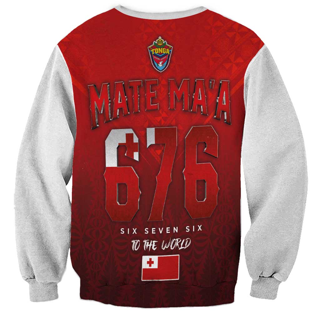 Mate Ma'a Tonga Rugby Sweatshirt Six Seven Six to The World LT03 - Polynesian Pride