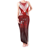 Mate Ma'a Tonga Rugby Tank Maxi Dress Six Seven Six to The World LT03 Women Red - Polynesian Pride