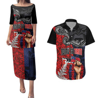 Aotearoa and Samoa Toitu Te Tiriti Couples Matching Puletasi and Hawaiian Shirt Honour the Treaty - Te Tiriti Is Us