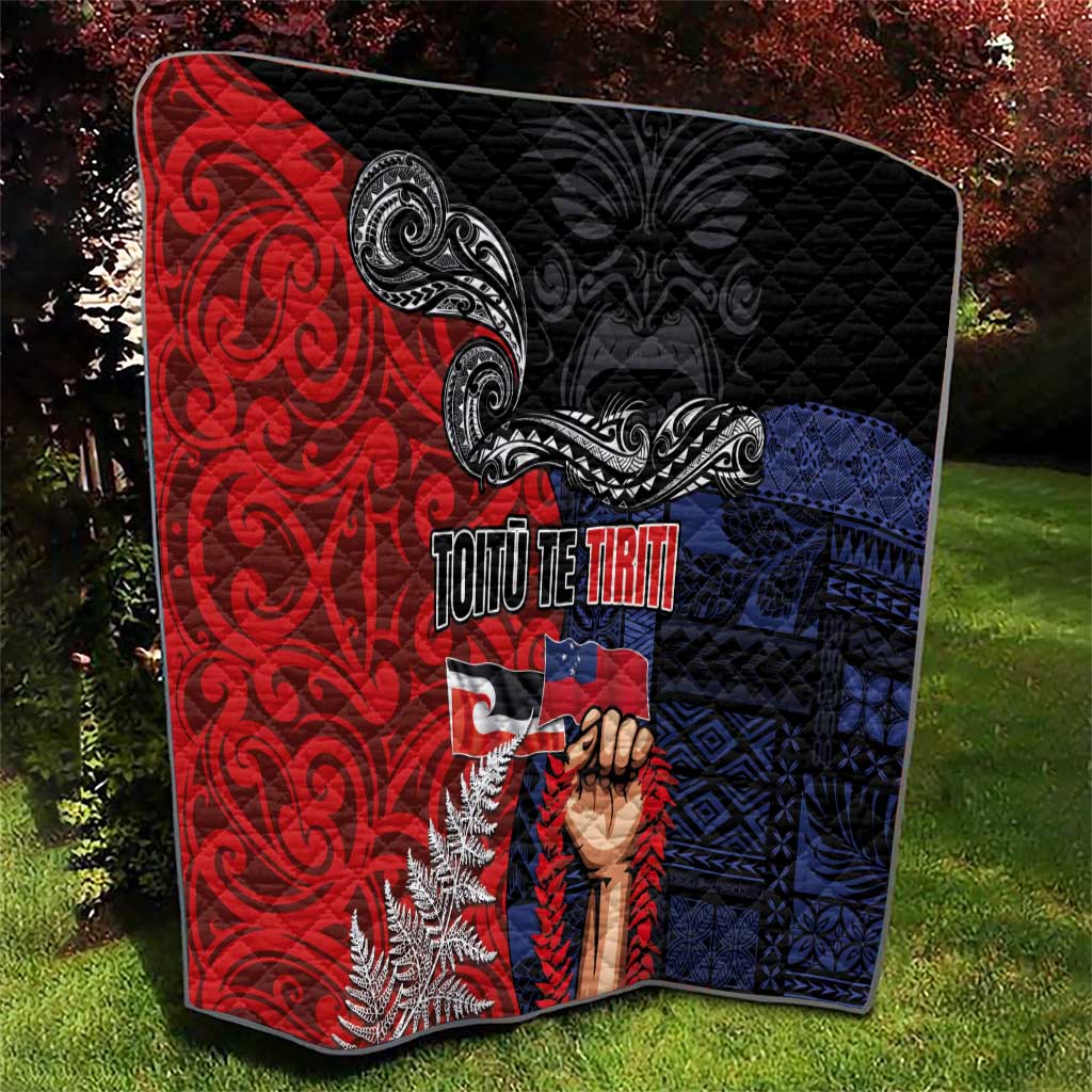 Aotearoa and Samoa Toitu Te Tiriti Quilt Honour the Treaty - Te Tiriti Is Us