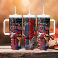 Aotearoa and Samoa Toitu Te Tiriti Tumbler With Handle Honour the Treaty - Te Tiriti Is Us