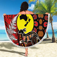 Aotearoa and Australia Toitu Te Tiriti Beach Blanket Honour the Treaty - Te Tiriti Is Us LT03 - Polynesian Pride