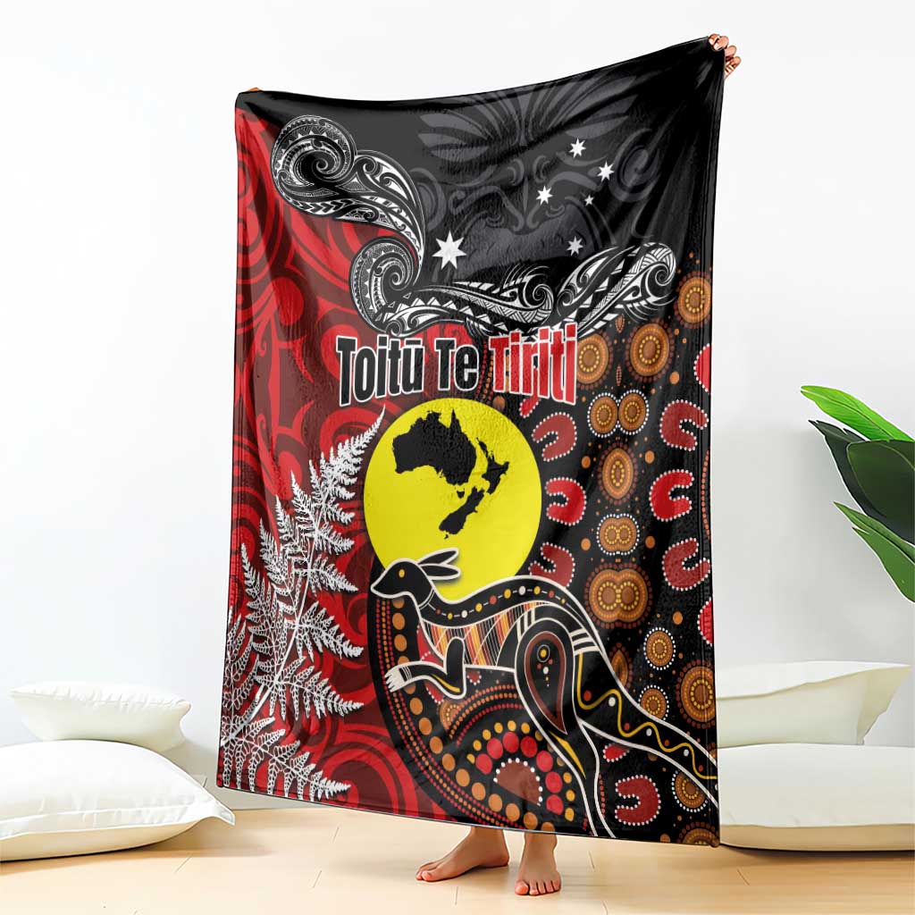 Aotearoa and Australia Toitu Te Tiriti Blanket Honour the Treaty - Te Tiriti Is Us LT03 - Polynesian Pride