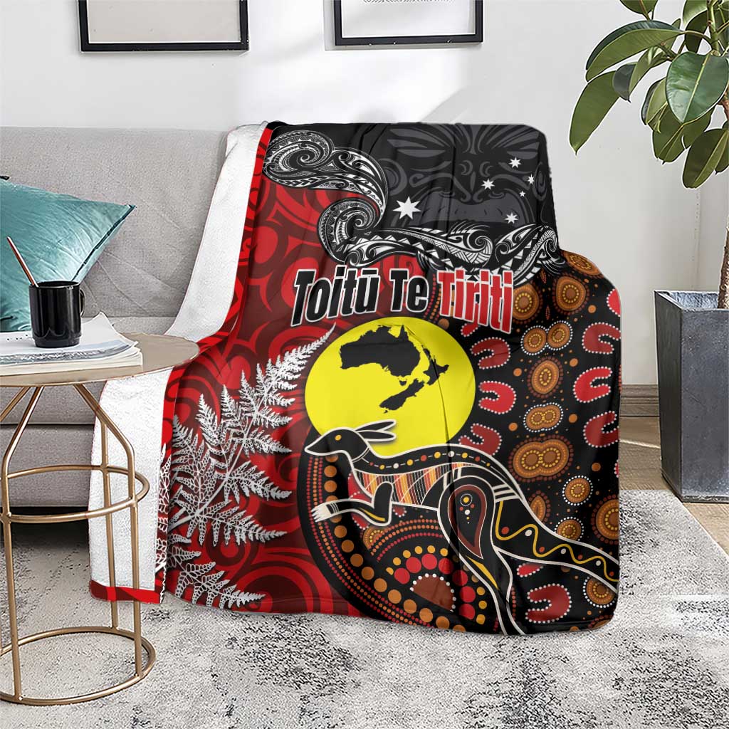 Aotearoa and Australia Toitu Te Tiriti Blanket Honour the Treaty - Te Tiriti Is Us LT03 - Polynesian Pride