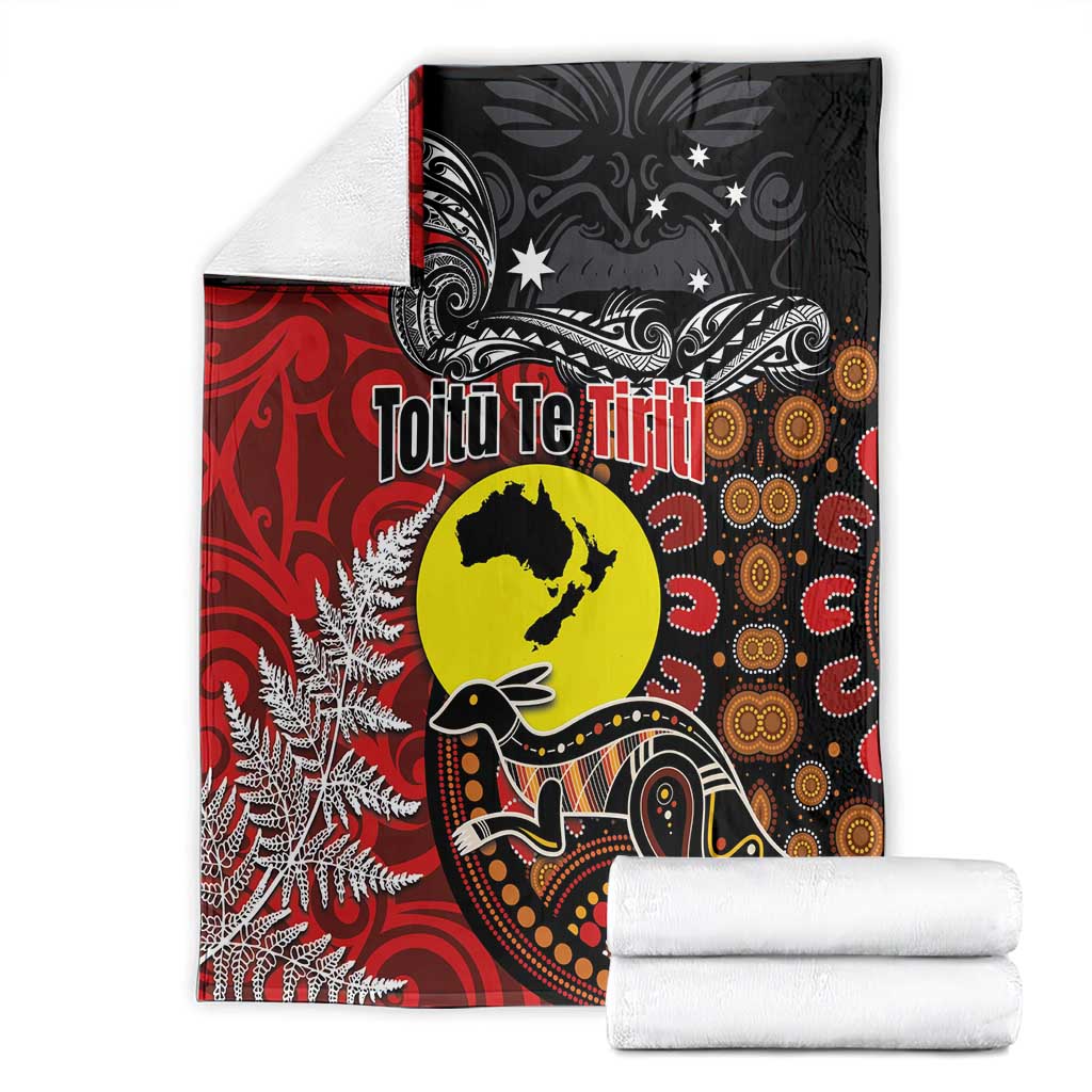Aotearoa and Australia Toitu Te Tiriti Blanket Honour the Treaty - Te Tiriti Is Us LT03 - Polynesian Pride