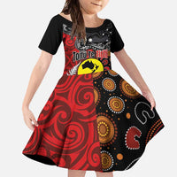 Aotearoa and Australia Toitu Te Tiriti Family Matching Tank Maxi Dress and Hawaiian Shirt Honour the Treaty - Te Tiriti Is Us