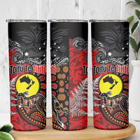 Aotearoa and Australia Toitu Te Tiriti Skinny Tumbler Honour the Treaty - Te Tiriti Is Us