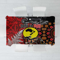 Aotearoa and Australia Toitu Te Tiriti Tablecloth Honour the Treaty - Te Tiriti Is Us LT03 Black - Polynesian Pride