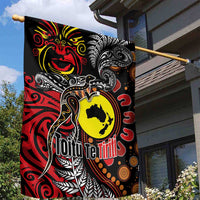 Aotearoa and Australia Toitu Te Tiriti Garden Flag Honour the Treaty - Stand Together Stand Stronger