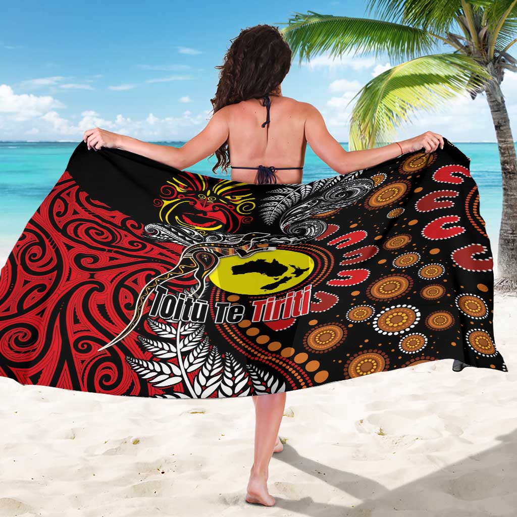 Aotearoa and Australia Toitu Te Tiriti Sarong Honour the Treaty - Stand Together Stand Stronger