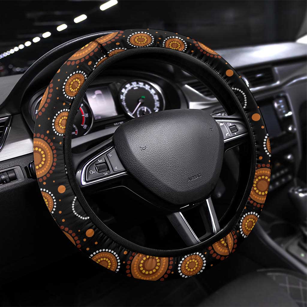 Aotearoa and Australia Toitu Te Tiriti Steering Wheel Cover Honour the Treaty - Stand Together Stand Stronger LT03 Universal Fit Black - Polynesian Pride
