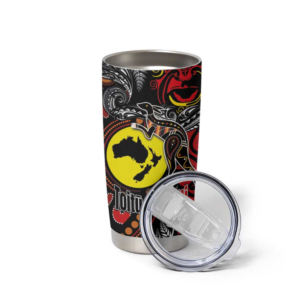 Aotearoa and Australia Toitu Te Tiriti Tumbler Cup Honour the Treaty - Stand Together Stand Stronger