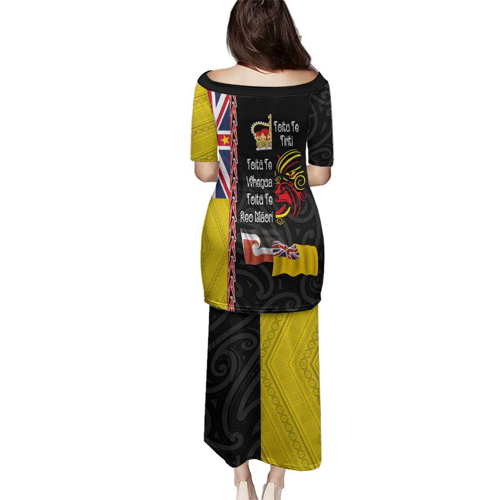 Aotearoa and Niue Toitu Te Tiriti Family Matching Puletasi and Hawaiian Shirt Honour the Treaty - Fight Together Stand Together