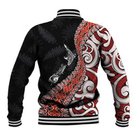 Aotearoa Maori Stylized Koru - Silver Ferns Baseball Jacket