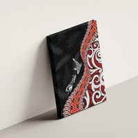 Aotearoa Maori Stylized Koru - Silver Ferns Canvas Wall Art LT03 - Polynesian Pride