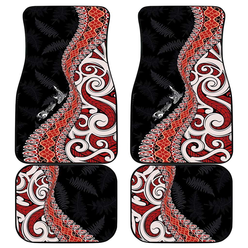Aotearoa Maori Stylized Koru - Silver Ferns Car Mats LT03 - Polynesian Pride