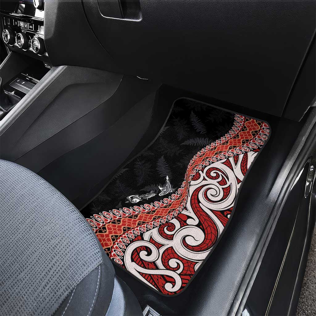Aotearoa Maori Stylized Koru - Silver Ferns Car Mats LT03 - Polynesian Pride