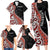 Aotearoa Maori Stylized Koru - Silver Ferns Family Matching Long Sleeve Bodycon Dress and Hawaiian Shirt