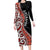 Aotearoa Maori Stylized Koru - Silver Ferns Family Matching Long Sleeve Bodycon Dress and Hawaiian Shirt