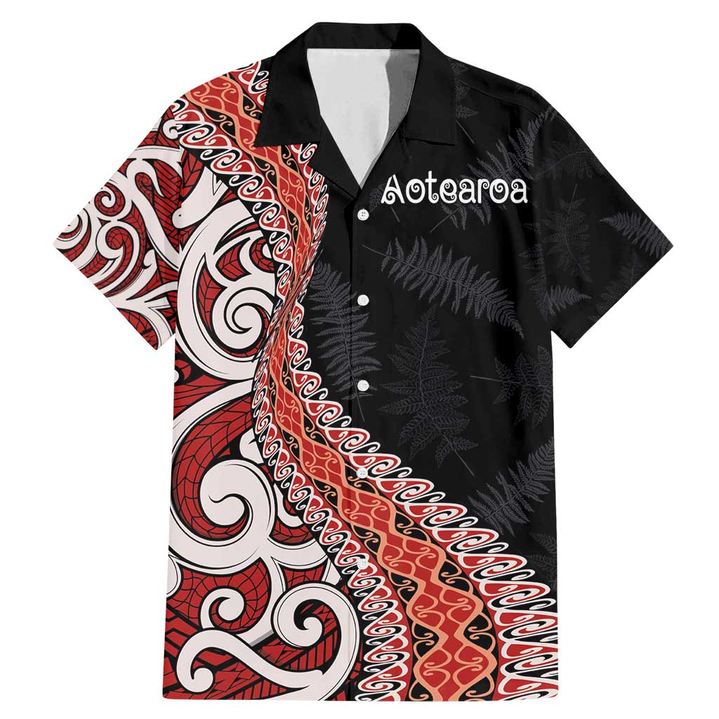 Aotearoa Maori Stylized Koru - Silver Ferns Family Matching Mermaid Dress and Hawaiian Shirt