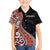 Aotearoa Maori Stylized Koru - Silver Ferns Family Matching Off Shoulder Short Dress and Hawaiian Shirt