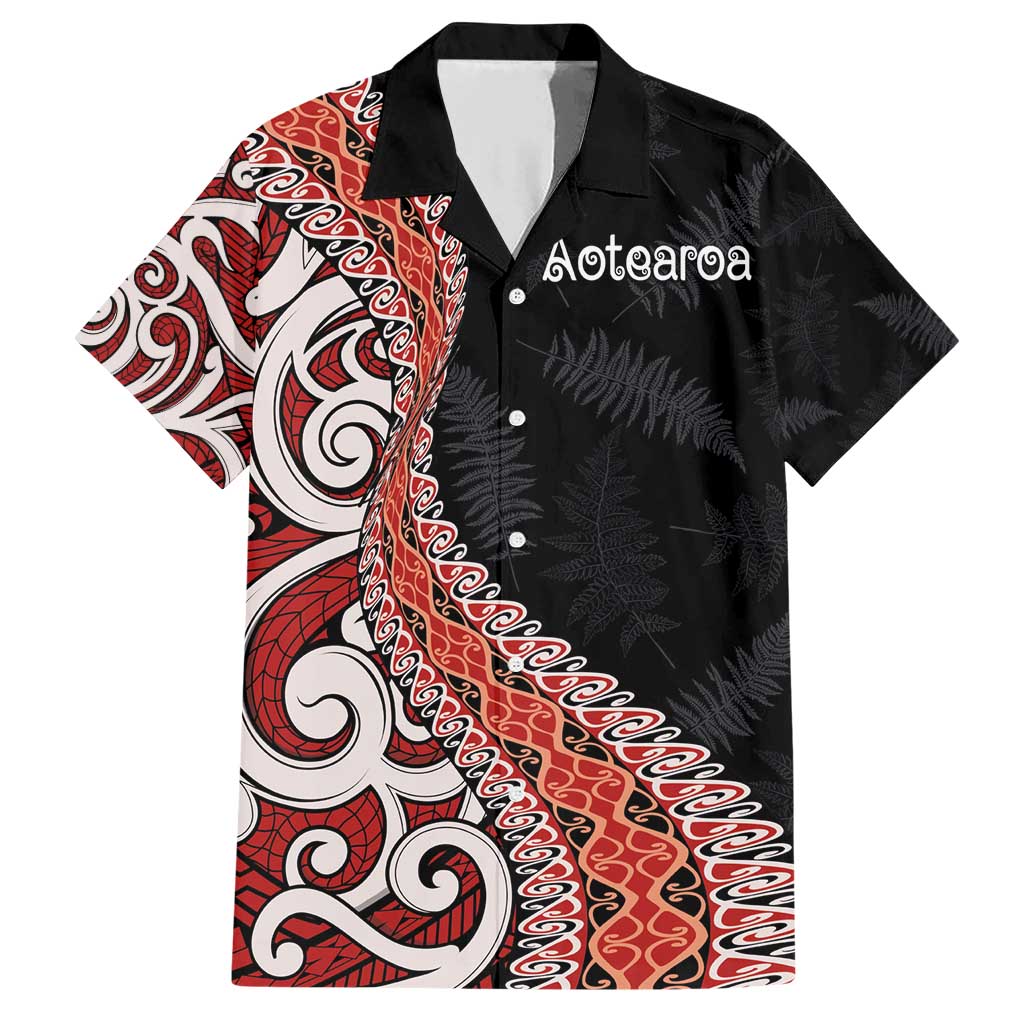 Aotearoa Maori Stylized Koru - Silver Ferns Family Matching Short Sleeve Bodycon Dress and Hawaiian Shirt