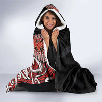 Aotearoa Maori Stylized Koru - Silver Ferns Hooded Blanket LT03 - Polynesian Pride