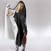 Aotearoa Maori Stylized Koru - Silver Ferns Hooded Blanket LT03 - Polynesian Pride