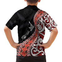 Aotearoa Maori Stylized Koru - Silver Ferns Kid Hawaiian Shirt