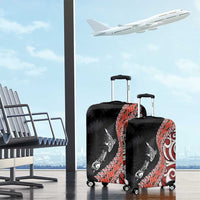 Aotearoa Maori Stylized Koru - Silver Ferns Luggage Cover