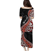 Aotearoa Maori Stylized Koru - Silver Ferns Puletasi LT03 - Polynesian Pride