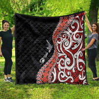 Aotearoa Maori Stylized Koru - Silver Ferns Quilt