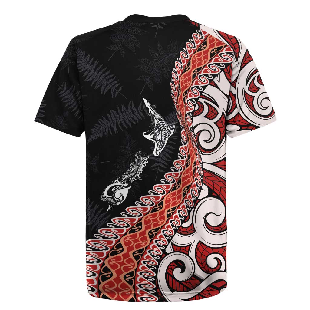 Aotearoa Maori Stylized Koru - Silver Ferns Rugby Jersey LT03 - Polynesian Pride