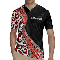 Aotearoa Maori Stylized Koru - Silver Ferns Rugby Jersey LT03 - Polynesian Pride