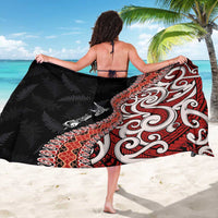 Aotearoa Maori Stylized Koru - Silver Ferns Sarong
